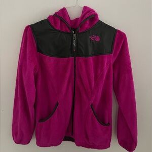 North Face girls fleece jacket pink